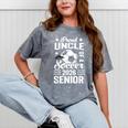 Proud Uncle Of a Soccer Senior 2026 Graduation Mineral Wash Tshirts Mineral Gray