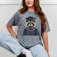 Raccoon Graduation Mineral Wash Tshirts Mineral Gray