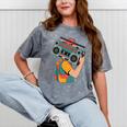 Retro 90s Boombox Nostalgia Party For Music Lovers Men Women Mineral Wash Tshirts Mineral Gray