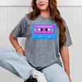 Retro Cassette Tape Tee 90s Nostalgia Aesthetic Mineral Wash Tshirts Mineral Gray