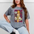 Retro Pop Art Vintage Style Blonde Psychedelic 50s Nostalgia Mineral Wash Tshirts Mineral Gray