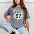 Retro Route 67 Highway Sign Vintage Road Nostalgia Premium Tri-Blend Mineral Wash Tshirts Mineral Gray Retro Route 67 Highway Sign Vintage Road Nostalgia Premium Tri-Blend Mineral Wash Tshirts Mineral Gray