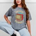 Retro TV Never Forget Nostalgia Vintage Mineral Wash Tshirts Mineral Gray