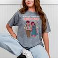 Running Together Always Connected Anime Nostalgia Message Mineral Wash Tshirts Mineral Gray