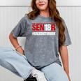 Senior 2018 Valedictorian School Colors Graduation Mineral Wash Tshirts Mineral Gray