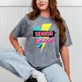 Senior 2022 Graduation Class Of 2022 Retro 90's Graduation Mineral Wash Tshirts Mineral Gray