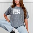 Senior 2024 Class Of 2024 Seniors Graduation 2024 Senior 24 Mineral Wash Tshirts Mineral Gray