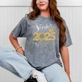 Senior 2025 Graduation Sunflower Class Of 2025 Mineral Wash Tshirts Mineral Gray