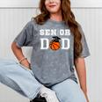 Senior 2026 Dad Basketball Graduation Mineral Wash Tshirts Mineral Gray