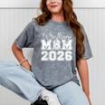 Senior 2026 Wrestling Mom Proud Senior 2026 Mom Graduation Mineral Wash Tshirts Mineral Gray