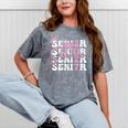 Senior 2027 Class Of 2027 Coquette Pink Bow Graduation 2027 Premium Tri-Blend Mineral Wash Tshirts Mineral Gray