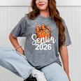 Senior Basketball Class Of 2026 Coquette Graduation Day Mineral Wash Tshirts Mineral Gray