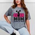 Senior Cheerleader Mom Cheer Class Of 2025 Graduation Women Mineral Wash Tshirts Mineral Gray