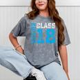 Senior Class 18 Shirt Graduation Apparel T-Shirt Mineral Wash Tshirts Mineral Gray