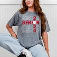 Senior Class Of 2024 Graduation 2024 Maroon Basketball Mineral Wash Tshirts Mineral Gray