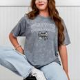 Senior Class Of 2026 Cheerleading Coquette Bow Graduation Mineral Wash Tshirts Mineral Gray