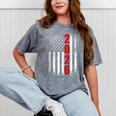 Senior Class Of 2026 Patriotic American USA Flag Graduation Mineral Wash Tshirts Mineral Gray