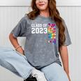 Senior Graduation Class Of 2023 Aunt Senior Tie Dye Mineral Wash Tshirts Mineral Gray