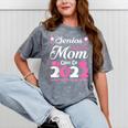 Senior Mom Of A Class Of 2022 Heart School Graduation Mineral Wash Tshirts Mineral Gray