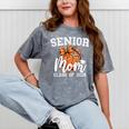 Senior Mom Class Of 2026 Coquette Bow Basketball Graduation Mineral Wash Tshirts Mineral Gray