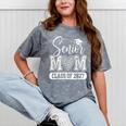 Senior Mom Class Of 2027 Senior Mama 2027 Graduation Mineral Wash Tshirts Mineral Gray