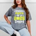 Senior Poppa 2025 Tennis Class Of 2025 Graduation Mineral Wash Tshirts Mineral Gray