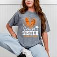 Senior Sister Class Of 2026 Basketball Graduation Heart Mineral Wash Tshirts Mineral Gray