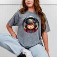 Serene Music Enthusiast With Headphones Introvert Cute Boy Mineral Wash Tshirts Mineral Gray