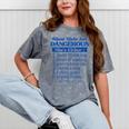 Silent Girls Are Dangerous T For Quiet Introvert Girl Mineral Wash Tshirts Mineral Gray