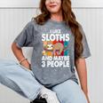 Sloth For Sloth Lover Men Women Kids Introvert Mineral Wash Tshirts Mineral Gray Sloth For Sloth Lover Men Women Kids Introvert Mineral Wash Tshirts Mineral Gray