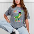 So Long Kindergarten Graduation Class 2025 Dinosaur Kids Mineral Wash Tshirts Mineral Gray