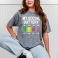 My Social Battery Introverted Low Energy Antisocial Mineral Wash Tshirts Mineral Gray My Social Battery Introverted Low Energy Antisocial Mineral Wash Tshirts Mineral Gray
