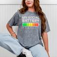 Social Battery Low Energy Antisocial Introvert Mineral Wash Tshirts Mineral Gray Social Battery Low Energy Antisocial Introvert Mineral Wash Tshirts Mineral Gray