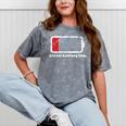 Social Battery Low Introvert Mineral Wash Tshirts Mineral Gray