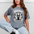 Socially Awkward Cute Introvert Cat Meme Anti-Social Club Mineral Wash Tshirts Mineral Gray Socially Awkward Cute Introvert Cat Meme Anti-Social Club Mineral Wash Tshirts Mineral Gray