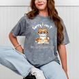 Sorry I Can't Indoor Cat Top For Introvert With Coffee Book For Men Women Kids Mineral Wash Tshirts Mineral Gray