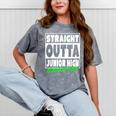 Straight Outta Junior High School Class Of 2022 Graduation Mineral Wash Tshirts Mineral Gray