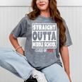Straight Outta Middle School Class Of 2022 Shirt Graduation Mineral Wash Tshirts Mineral Gray