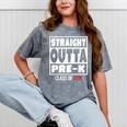 Straight Outta Pre-K Class Of 2018 Shirt Graduation Mineral Wash Tshirts Mineral Gray