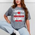 I Survived My Brother's Juris Doctor Degree Graduation Mineral Wash Tshirts Mineral Gray
