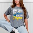 i Survived My Husbands Bachelors Degree Graduation Gifts Mineral Wash Tshirts Mineral Gray