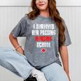 I Survived Her Passing Nursing School Graduation Mineral Wash Tshirts Mineral Gray