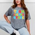 Team Second Grade Shirt 2nd Grade Back To School Graduation Mineral Wash Tshirts Mineral Gray