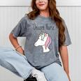 Unicorn RN Graduation T Shirt Nurse Shirts Mineral Wash Tshirts Mineral Gray