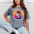 Unicorn University Graduation Graduating School Girl Cute Mineral Wash Tshirts Mineral Gray