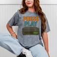 VHS Cassette Retro Analog Nostalgia Theme Mineral Wash Tshirts Mineral Gray