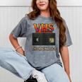 VHS Tape Nostalgia Old School Technology Humor Mineral Wash Tshirts Mineral Gray