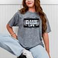 VHS Tape Rewind Glitch 90s Retro Nostalgia Please Rewind Mineral Wash Tshirts Mineral Gray