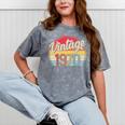 Vintage 1970 Retro Style 70's Born Nostalgia Vibe Birthday Premium Tri-Blend Mineral Wash Tshirts Mineral Gray