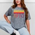 Vintage 1970 Retro Style 70's Born Nostalgia Vibes Birthday Premium Tri-Blend Mineral Wash Tshirts Mineral Gray